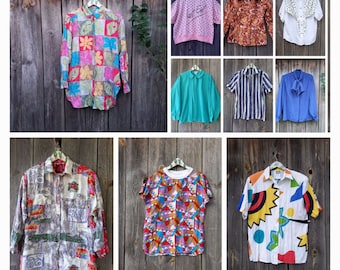 11 set Wholesale clothing lot Blouses Bulk buy vintage clothes Bundles to Resell