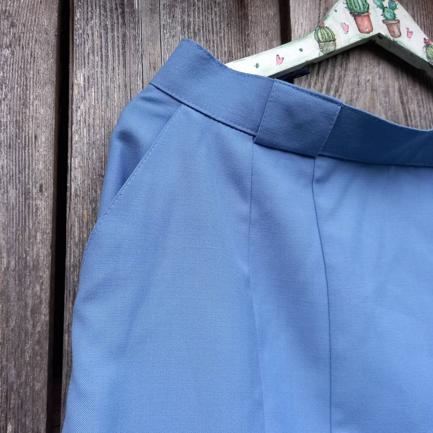 Jupe trapèze à taille élastique - Bleu/rayé - FEMME | H&M BE Jupe trapèze à taille élastique - Bleu/rayé - FEMME | H&M BE