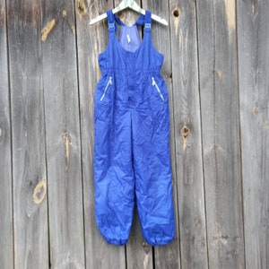 Vintage ski overalls teenager Snowboard Boy Snow suit Girl bib 152 10 12 Costume Snow skiing pants Kids Retro clothes Sport Winter clothing