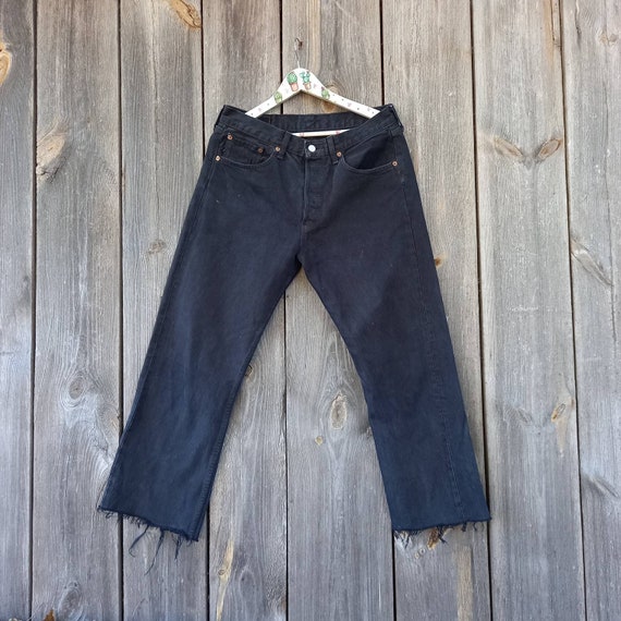 Levis 501 32 High Waisted Jeans Men Selvedge Boyfriend Vintage