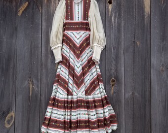 Vintage Paula Sweet 1990's Mixed Patchwork Fringe Medium Vintage Paula Sweet 1990's Mixed Patchwork Fringe Medium