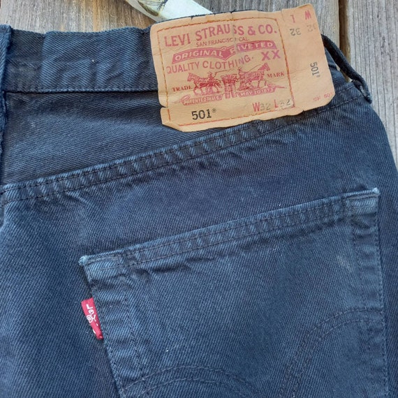 Levis 501 32 High Waisted jeans men Selvedge Boyf… - image 8