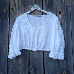 Dirndl top women Trachten blouse National Folk Crop shirt Oktoberfest Clothing White Tyrolean Austrian Festival Clothes boho Size 54 XL