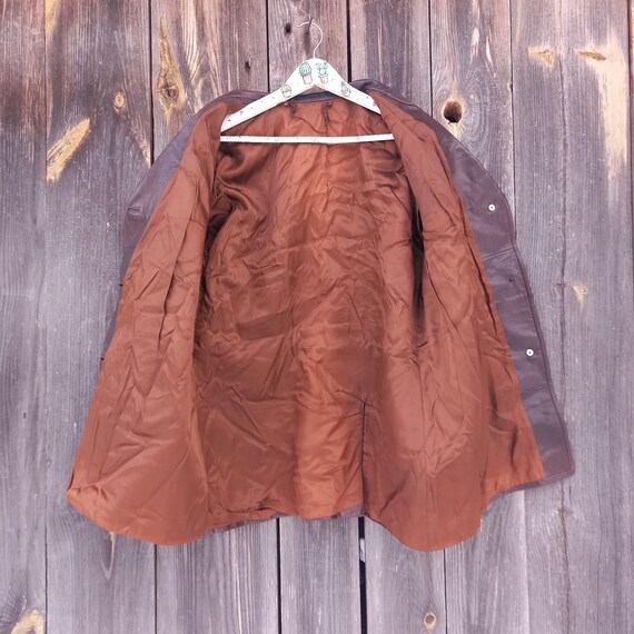 70s Brown leather jacket Womens 1970s Vintage clo… - image 9