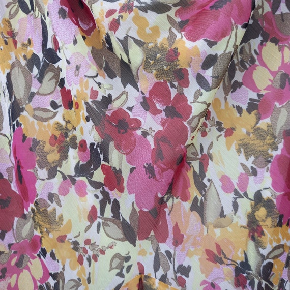 00s Chiffon floral skirt women Y2K Vintage skirts… - image 3