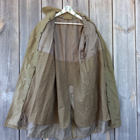 1990s Green trench coat men Vintage Fall jacket R… - image 4