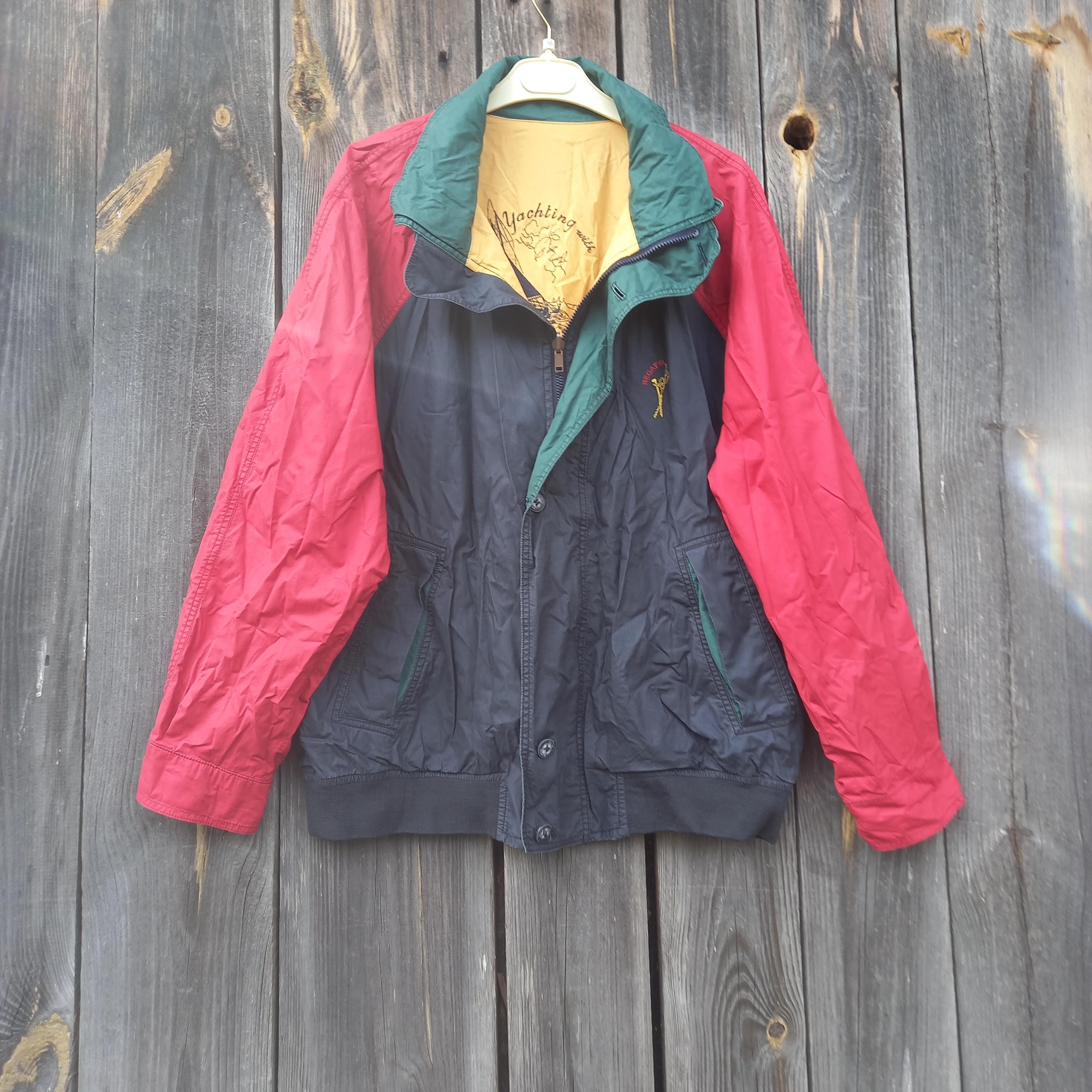 Vintage 90s Reversible Windbreaker Jacket Men Yachting With Bush