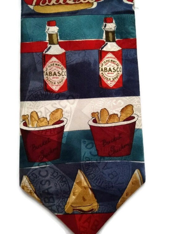 90s Vintage Tabasco tie for men Festival Clothing Nec… Gem