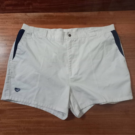 90s Shorts Men's Vintage Tennis Beach Sports Shorts Pants Unisex White Golf  Clothing Womens Summer High Waist 38 Retro Sportswear L Large 