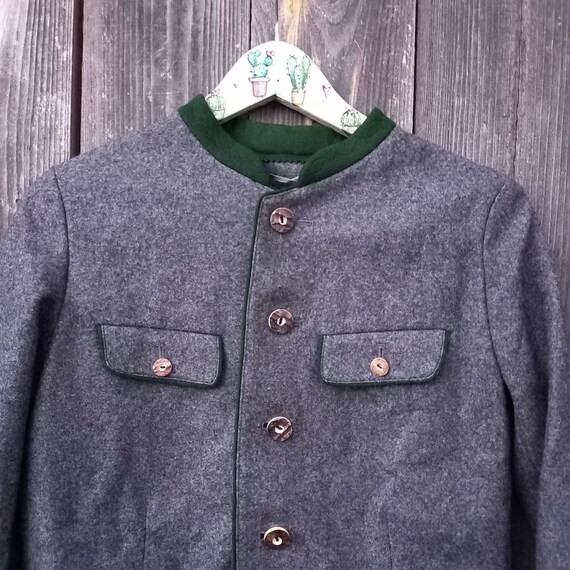 80s Loden coat men or boy Vintage Trachten jacket… - image 5