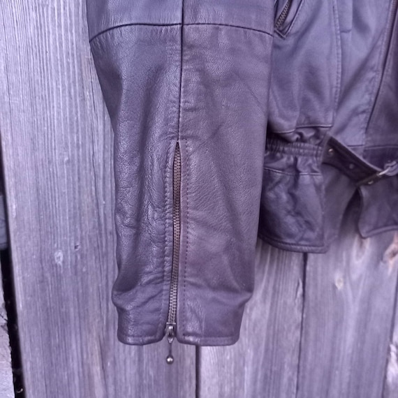 80s Brown Vintage Leather Jacket Women Sergio Donna Rocker 80s Brown Vintage Leather Jacket Women Sergio Donna Rocker