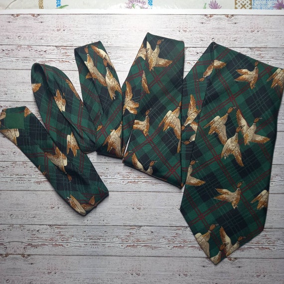 Green Ducks tie for men Vintage Accessories mens … - image 1