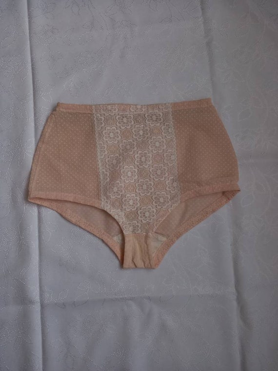 80s Vintage Lingerie Briefs High Waist Panties Women Underwear Nude Dead  Stock Size S/M Clothing Party Retro Clothes Pin Up 
