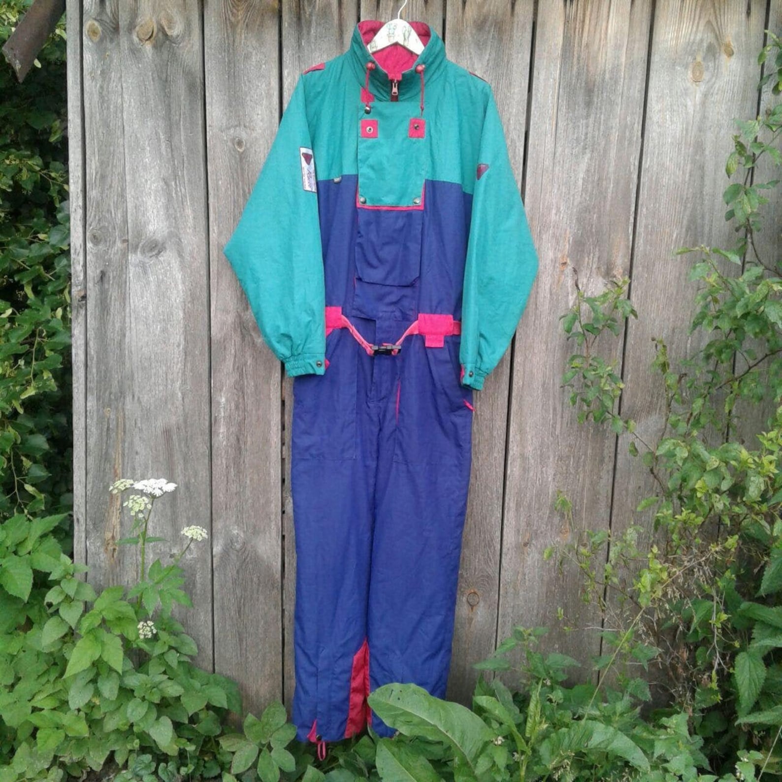 80s Vintage ski overalls Degre 7 Snowboard jacket Snow suit Etsy