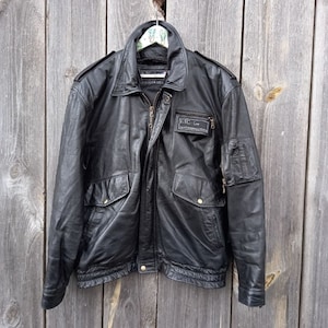 Vintage 80's Phase Two Men BLACK Leather MOTORCYCLE Biker Vintage 80's Phase Two Men BLACK Leather MOTORCYCLE Biker