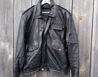 ジャケット・アウター vintage 60s AERO zip UK leather jacket Vintage 60s Leather Biker Jacket! Authentic Heavy Good