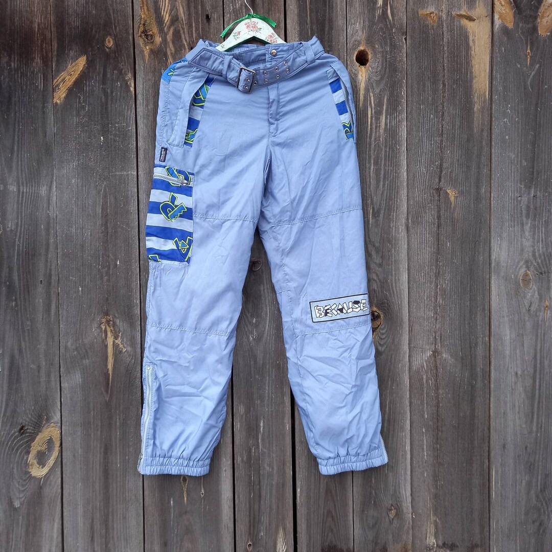 00s Blue Ski Pants Men Vintage Skiing Trousers Ski Snowboard Snow Women