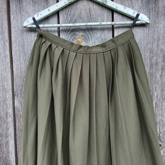 Pleated Skirt for Women 80s Midi Skirts Vintage Festival Fall Clothing 1990s High Waist Green Khaki Military Maxi Olive Urban Clothes M L Etsy Australia