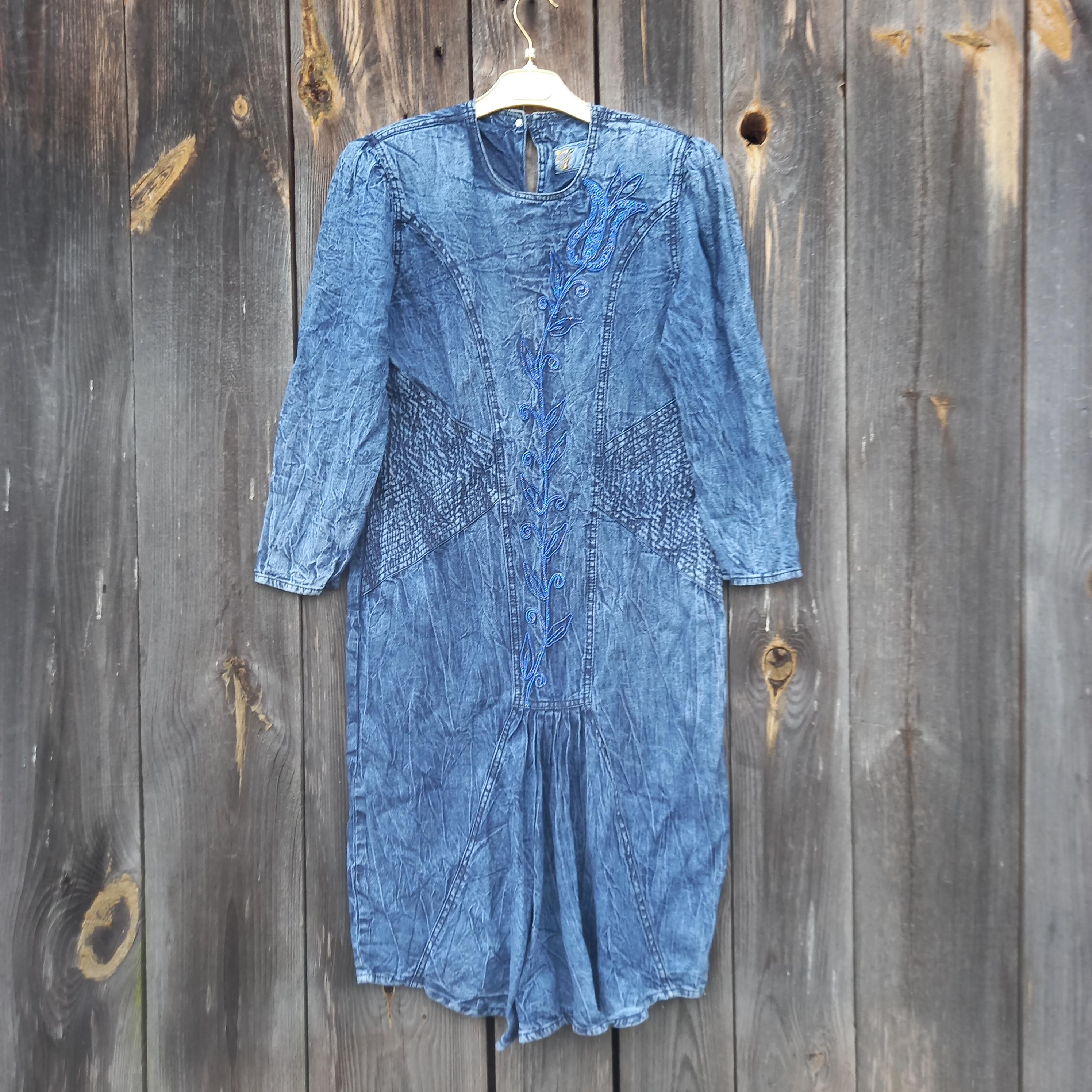 white christmas dresses 80s Denim Mini Dress main image 0