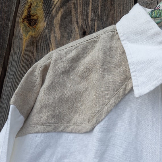 White shirt men Trachten Dirndl Vintage  Austrian… - image 3