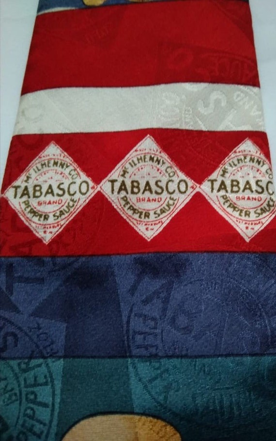 90s Vintage Tabasco tie for men Festival Clothing Nec… Gem