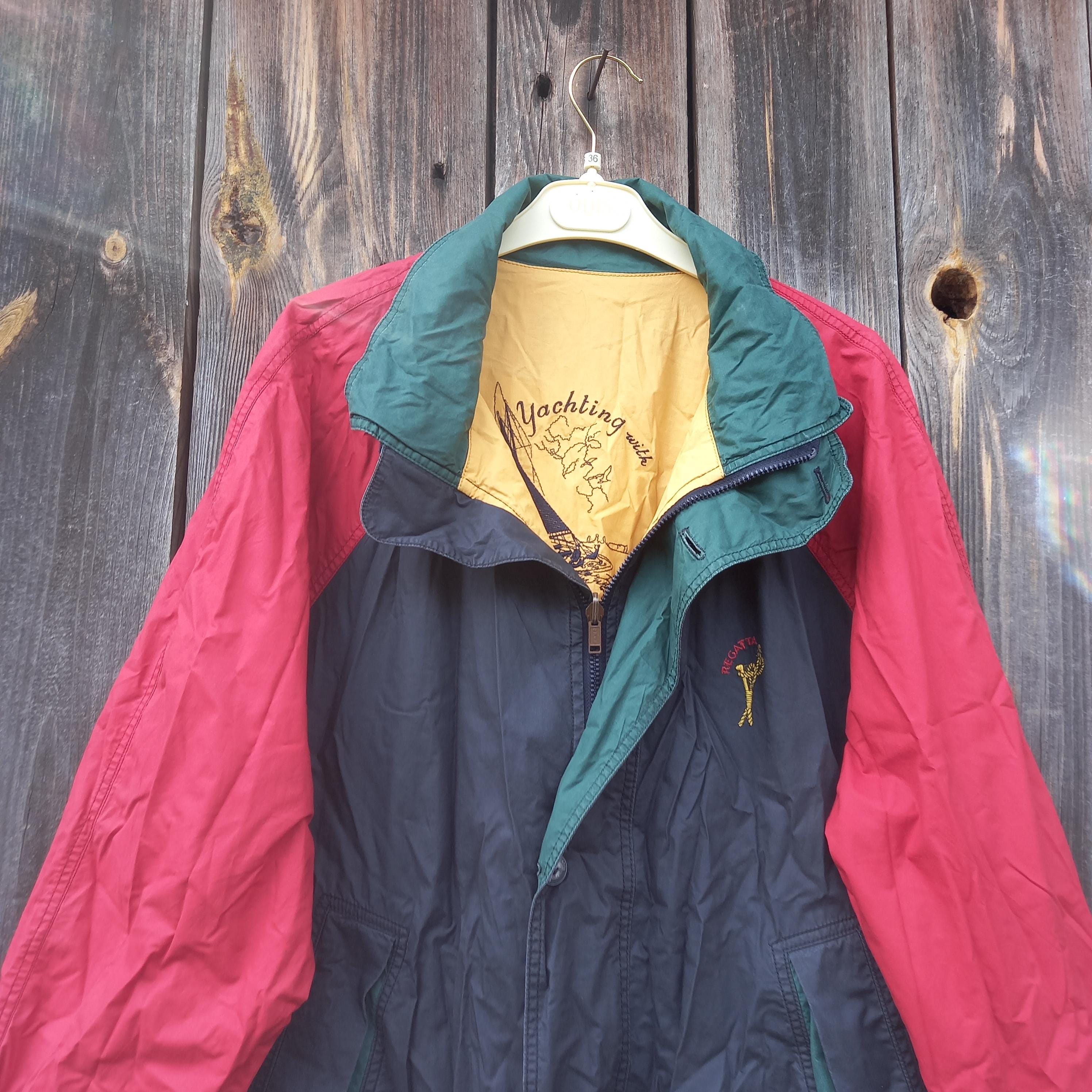 Vintage 90s Reversible Windbreaker Jacket Men Yachting With Bush 