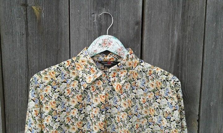 Chemisier Fleuri Vintage Stock Boutique France - Taille 40 (T.2) - Rétro Années 70/80