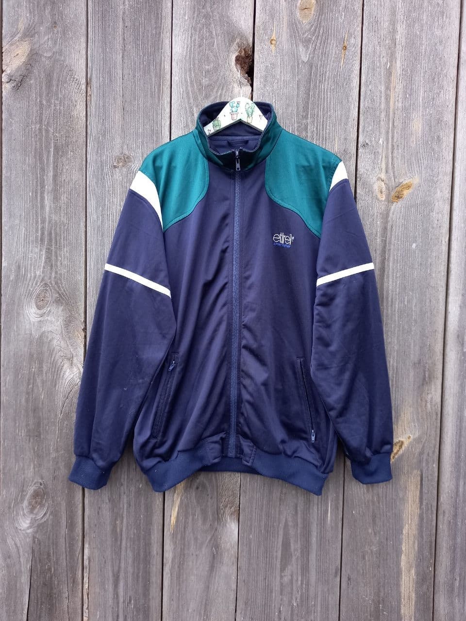 Etirel Track Jacket Vintage Clothing Mens Windbreaker Color