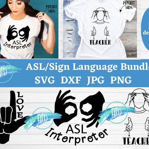 American Sign Language Teacher Sign SVG Cut File ASL Teacher Etsy