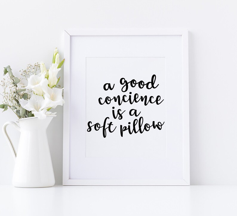 A Good Conscience is a Soft Pillow Svg Positive Saying Svg Etsy