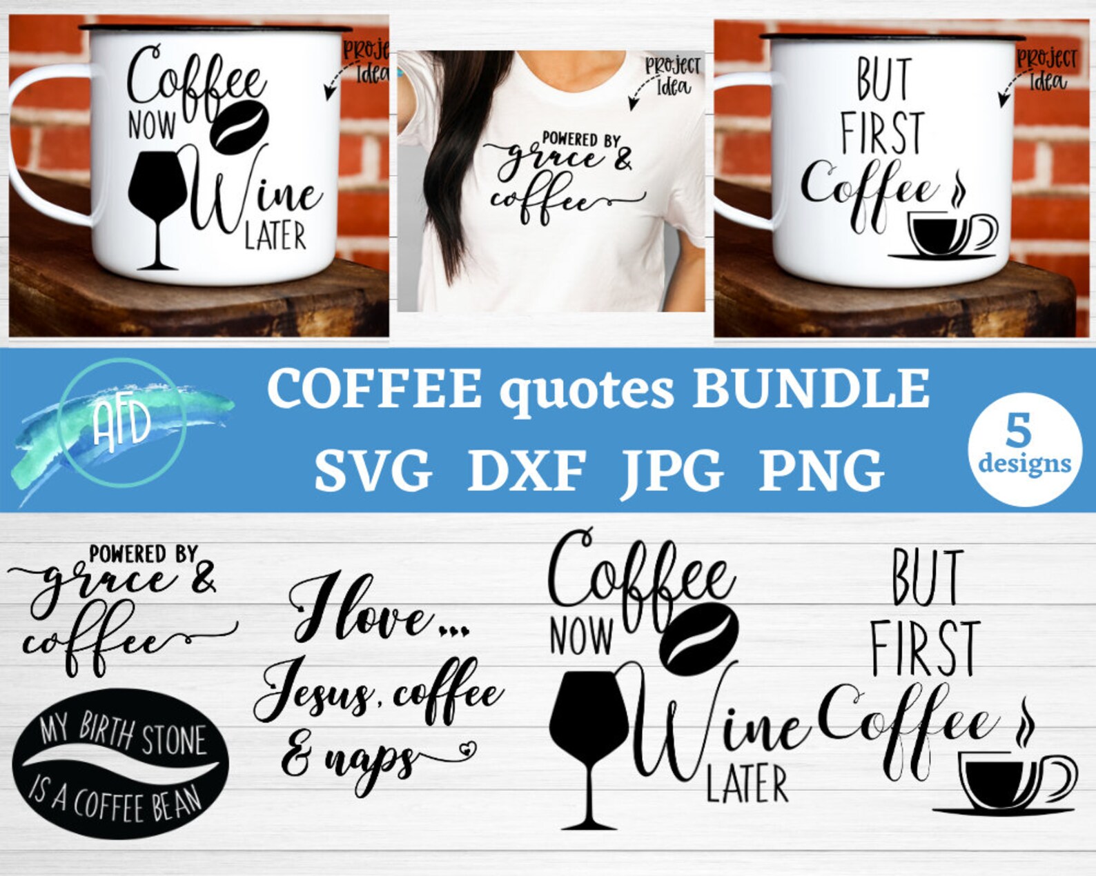 Coffee Mug Quotes Svg Cut Files Coffee Sayings Svg Coffee Etsy