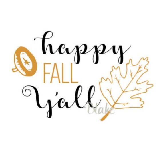 Happy Fall Y All Svg I Love Fall Svg Autumn Svg Cute Fall Etsy