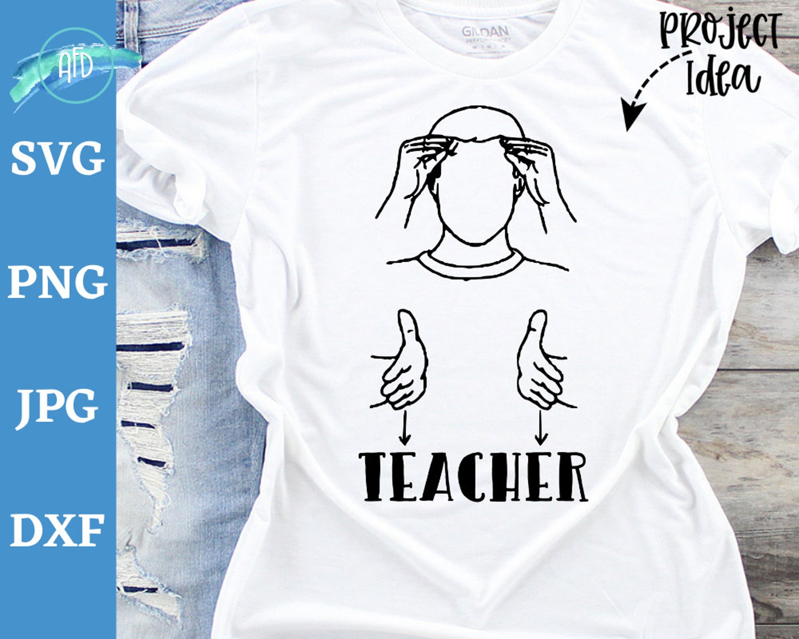 American Sign Language Teacher sign SVG cut file ASL teacher Etsy