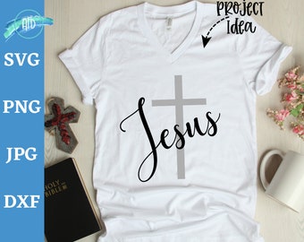 Jesus svg Cross svg Christian wall decal Jesus with cross svg Christian faith SVG God svg Church svg Jesus cricut silhouette t-shirt svg