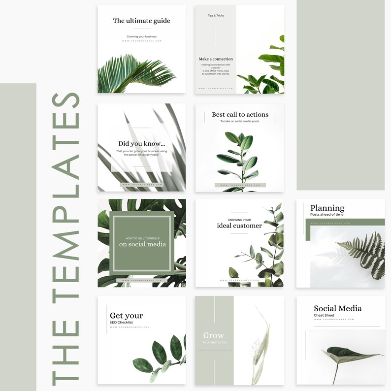 Instagram Templates Made in Canva, Green Simple Modern Plant Canva ...