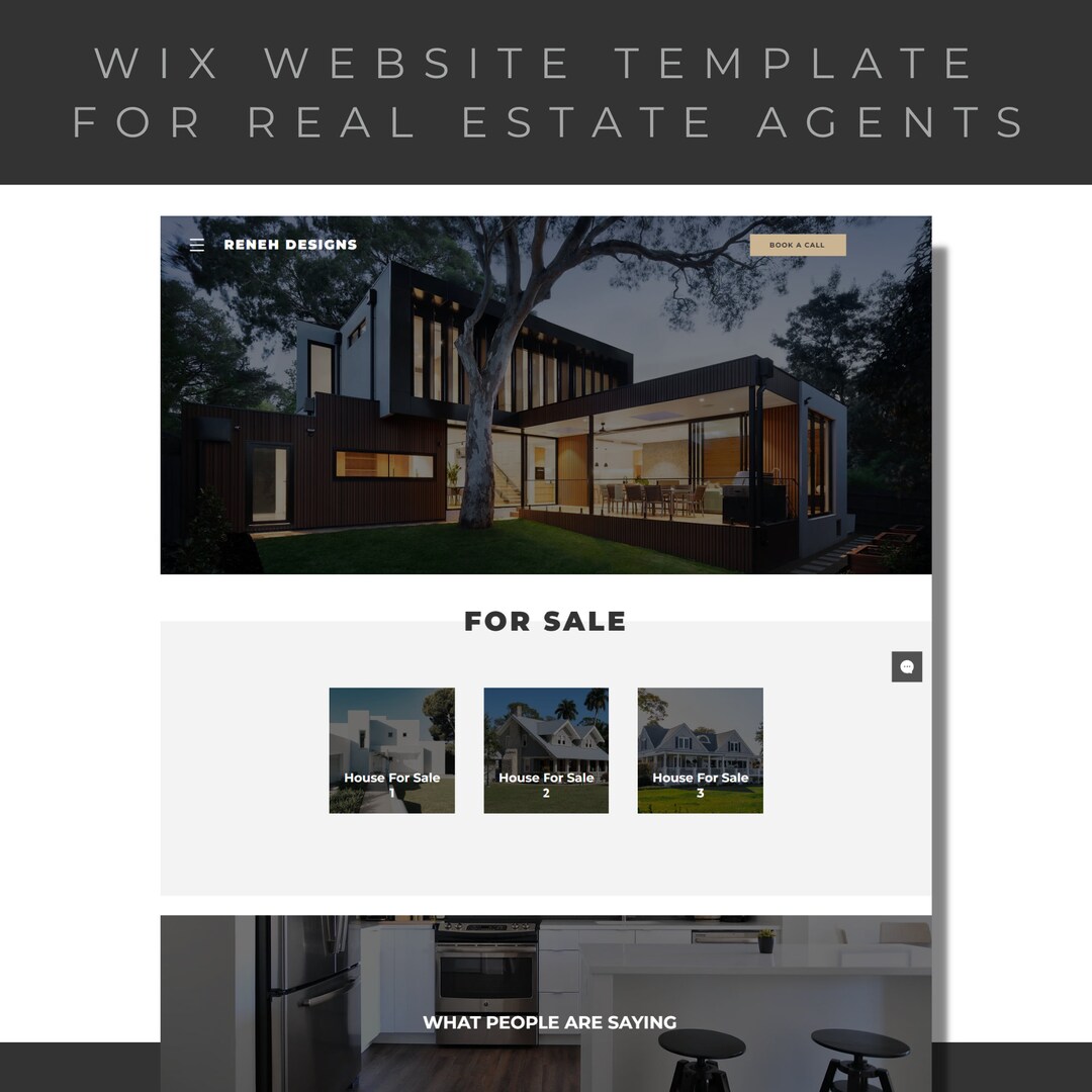 Wix Website Template for Real Estate Agents Etsy