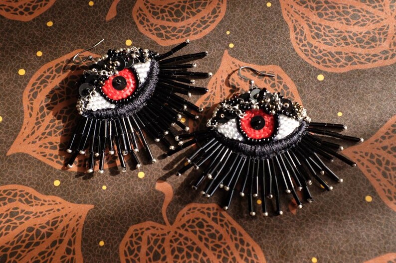 Halloween earrings black pair
