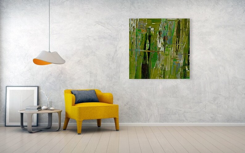 Abstract Green Expressionism ModernArtAvantgardAbstract XXLCanvasMetalPrintGelbPlexiglasAcrylglasXXLPrintColourfulXXLPrintsXXL