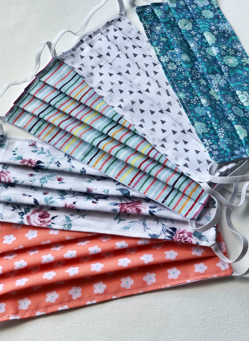 Cotton face mask floral face mask washable women face mask image 1