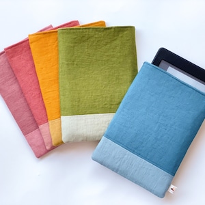 Kindle Paperwhite sleeve/ Padded Kindle sleeve/ Linen Kindle case | Book lover gift | E- Reader sleeve| Eco friendly Kindle case| Mini Ipad