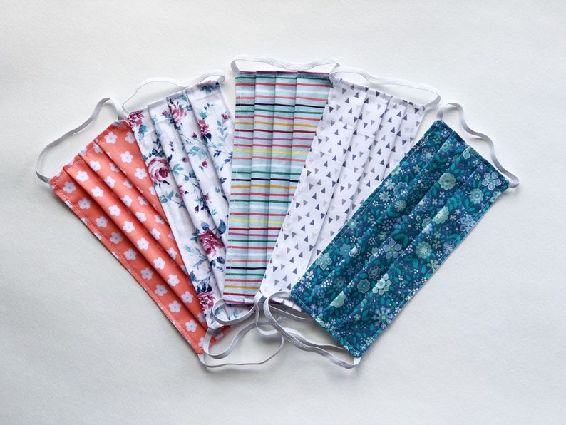 Cotton face mask floral face mask washable women face mask image 0