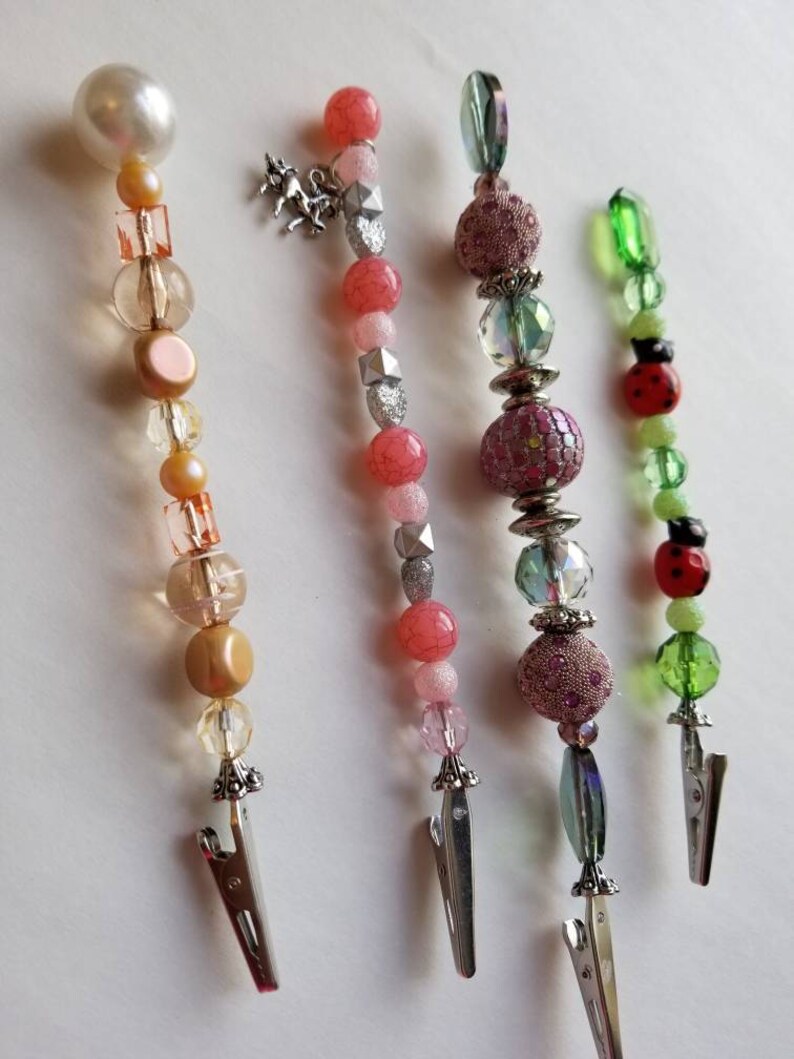 Custom Bead Roach Clip With Charm Etsy