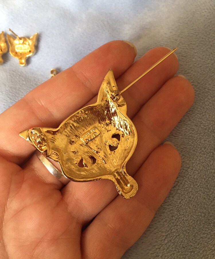 Signed Mimi Di N 1978 Designer Modernist Fox Hunting Geometric Fox