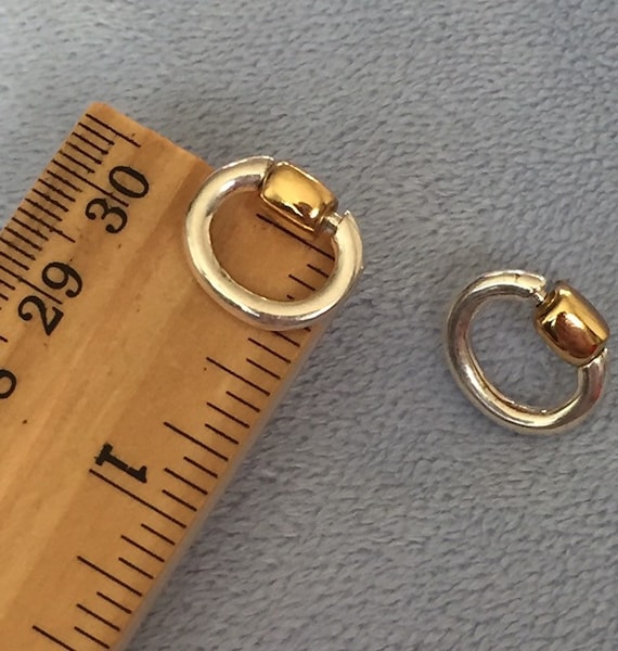 Vintage Ralph Lauren Earrings Equestrian Tiny Door Knocker Hoops