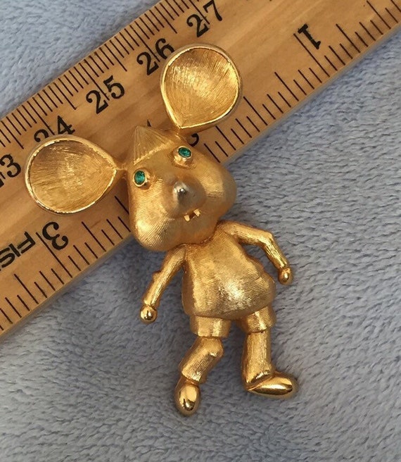 Rare 1960 Sphinx for Boucher Topo Gigio Mouse Pin Brooch W