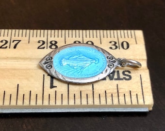 CHARLES THOMAE 925 Sterling Silver Vintage Enamel Larchmont Charm