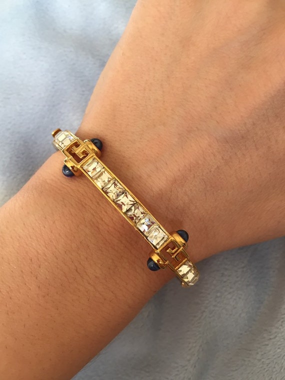 アクセサリー Vintage GIVENCHY Bijou Gold Bracelet GIVENCHY Vintage Gold Plated Chain Link Bracelet - Etsy