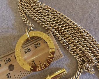 小物 Ralph Lauren 90s Gold Wallet Chain Ralph Lauren Polo Gold Chain Toggle Belt/ Necklace | eBay
