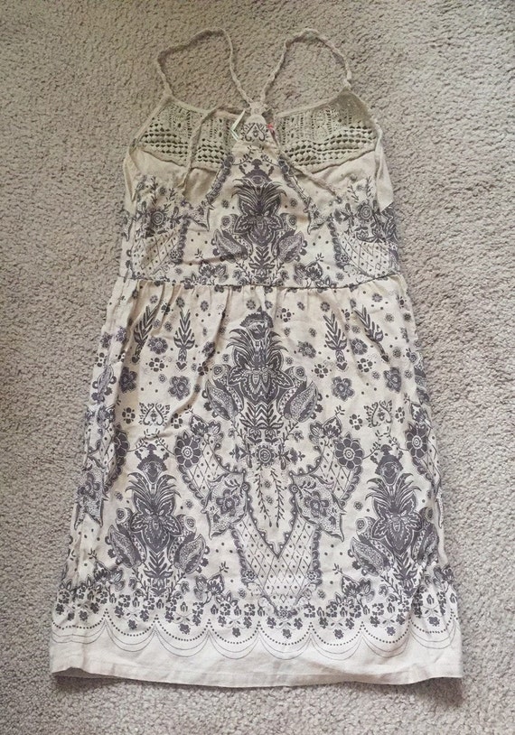 Vintage Beautiful Linen and Cotton Boho Dress fit… - image 6