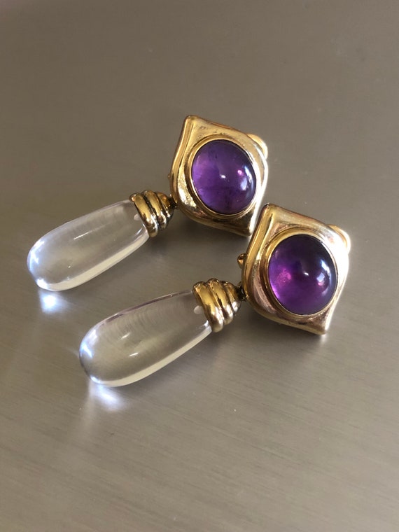 アクセサリー alea Sterling Silver Kylo Kai Yon Lo Earrings Amethyst Purple